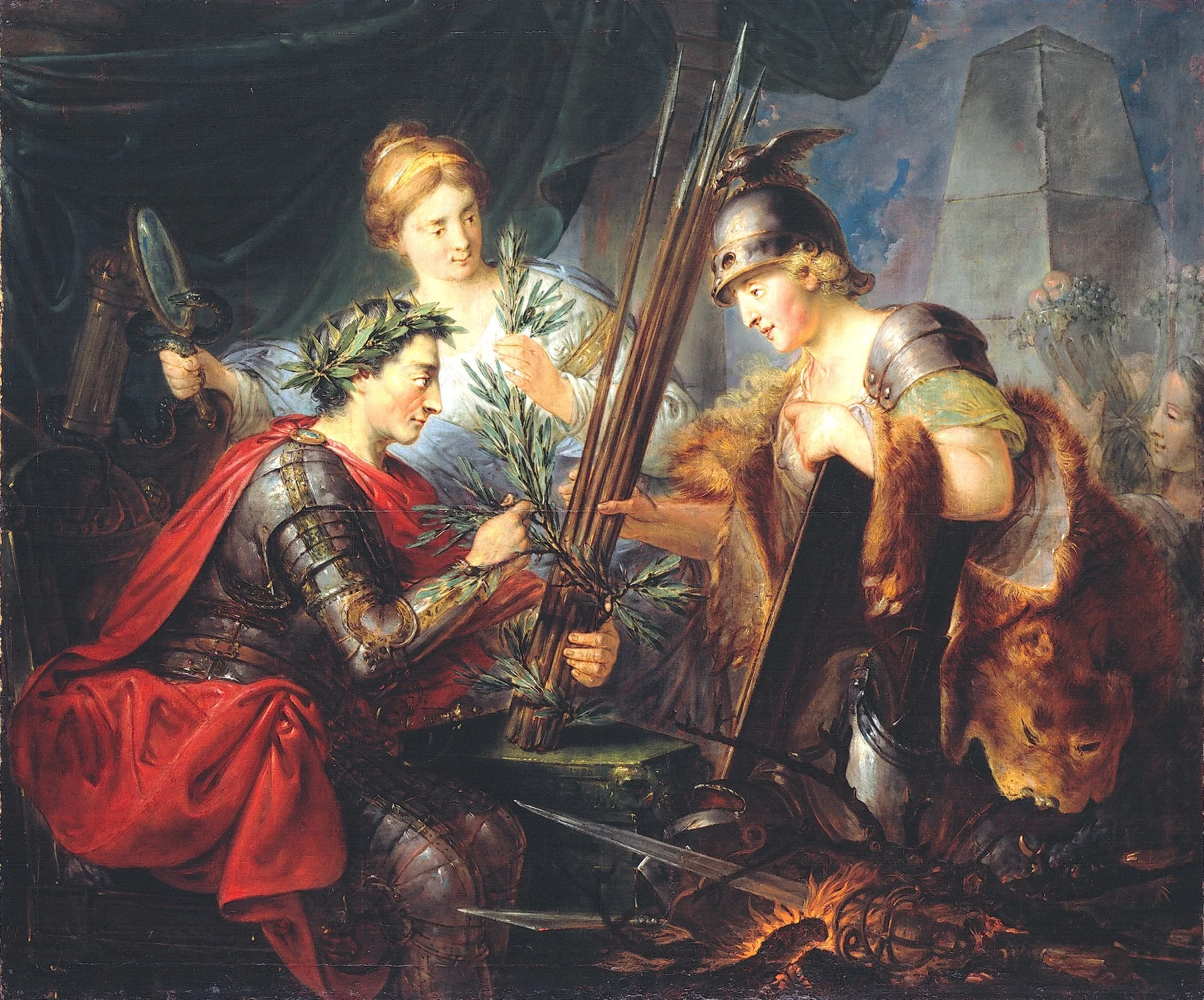 Allegory of Frederick the Great as the founder of the German Prince League, detail