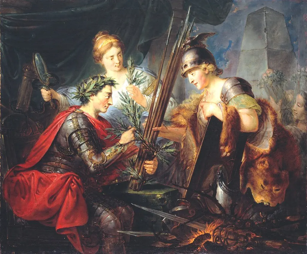 Allegory of Frederick the Great as the founder of the German Prince League, by Bernhard Rode, oil, 1794