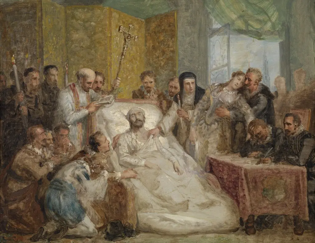 The Death of Peter Paul Rubens, by Mattheus Ignatius van Bree, oil, 1827