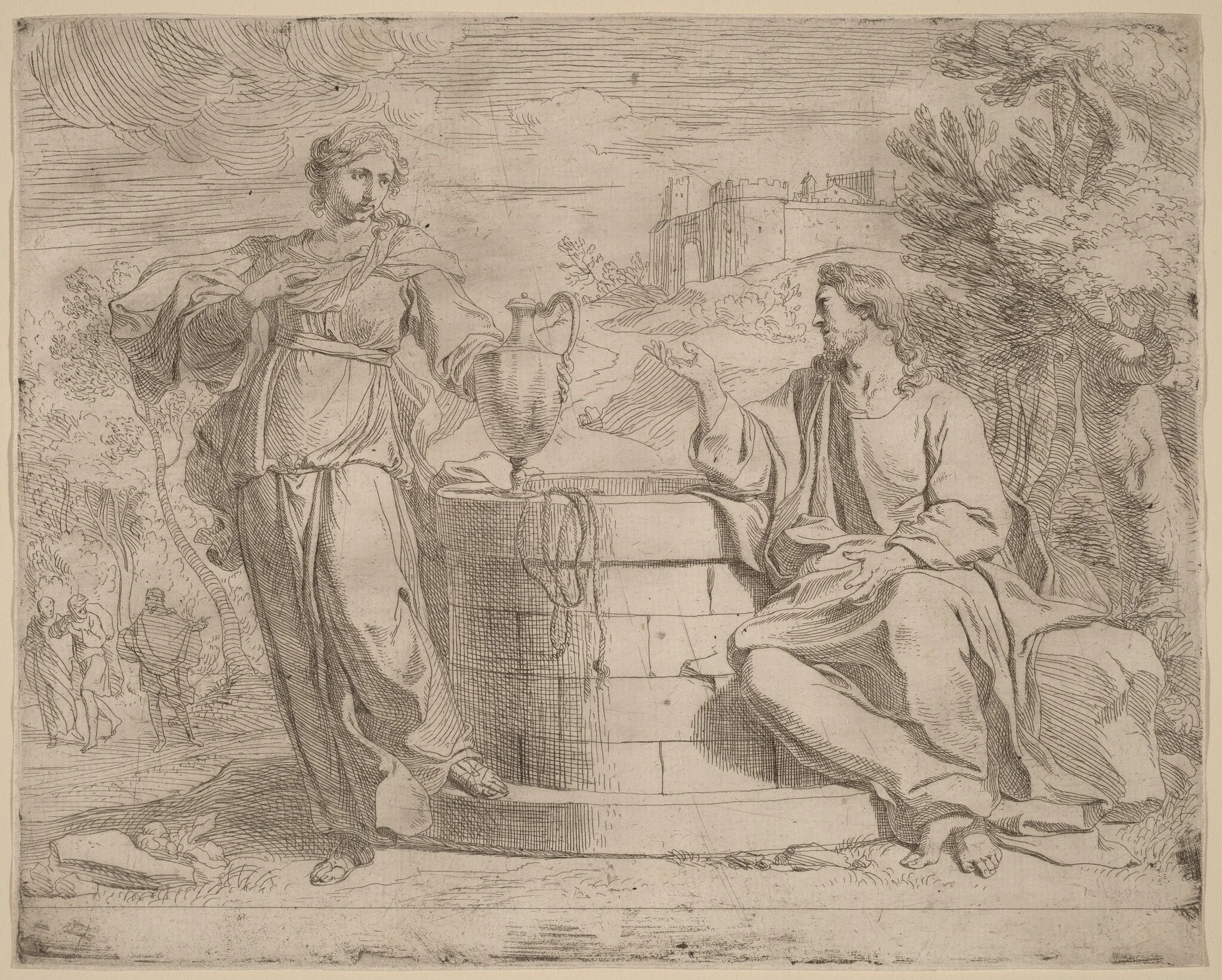 Christ and the Samaritan Woman, detail