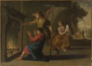 Marriage of Tobias and Sarah, by Eustache Le Sueur, oil, 1645