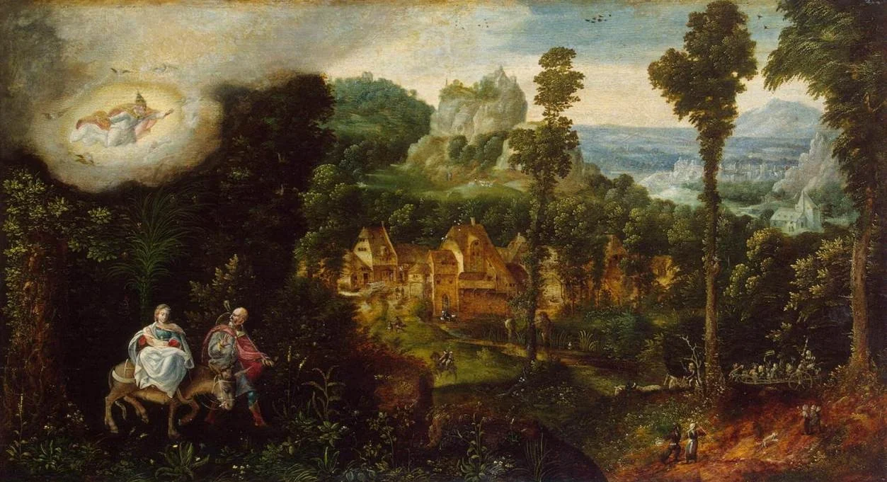 Landscape with Flight into Egypt, detail