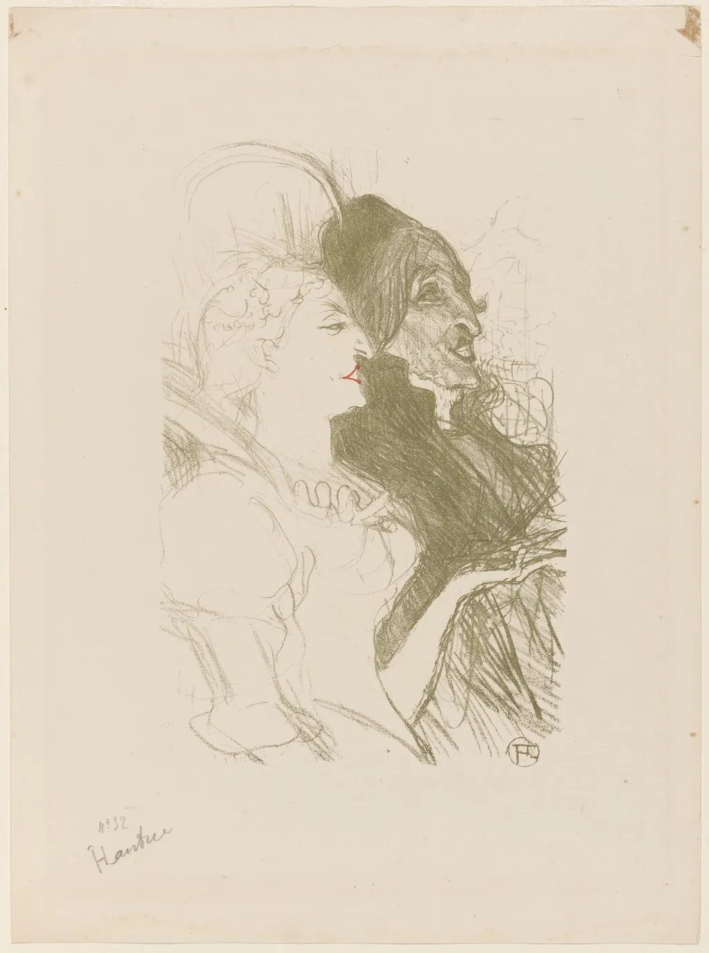 Carnival (Carnaval), by Henri de Toulouse-Lautrec, ink, 1894