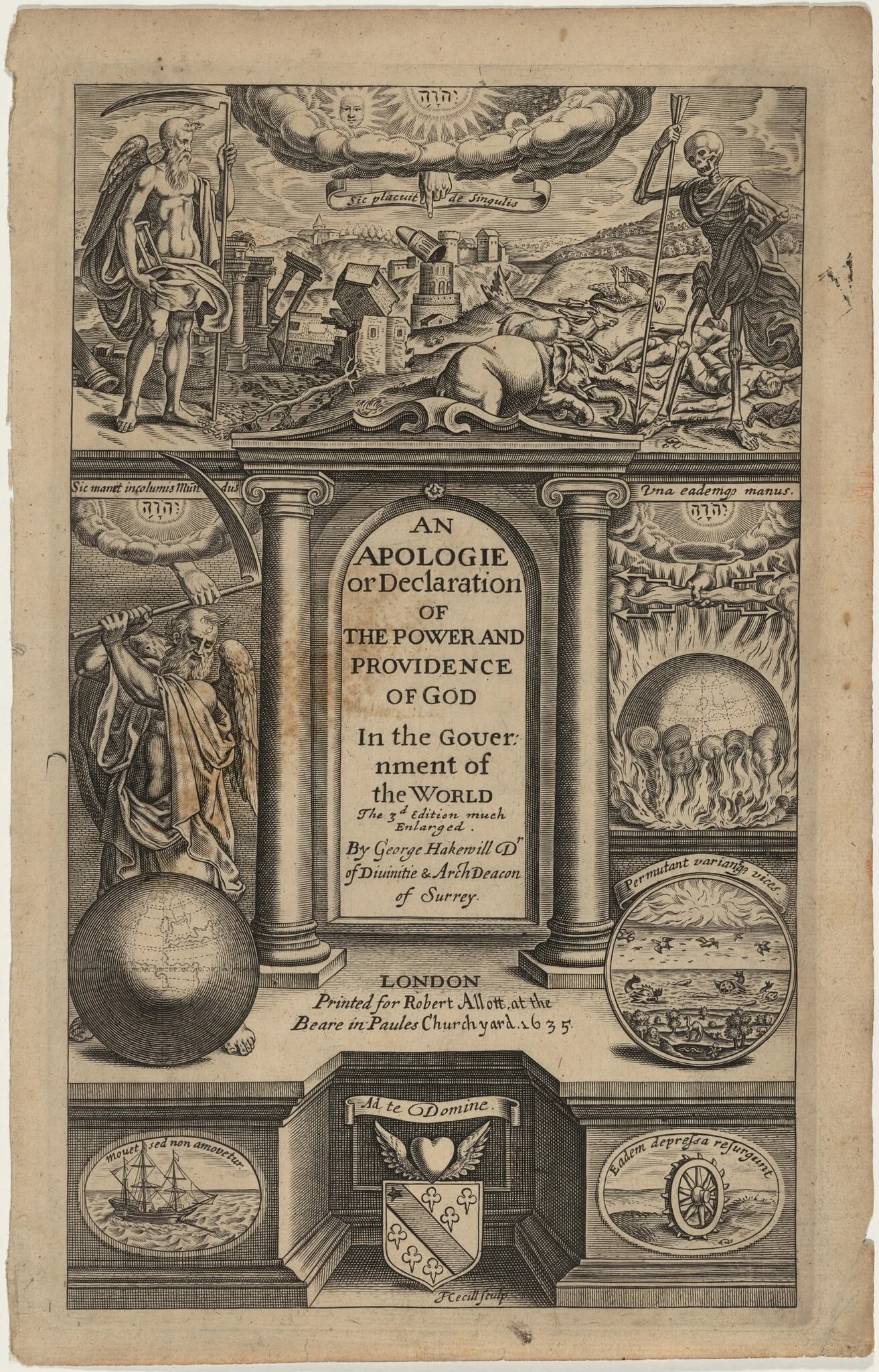Title Page to An Apologie, or Declaration of the Power and Providence of God, detail