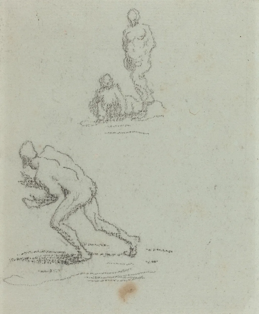 Bathers, by Honoré Daumier, chalk, 1844