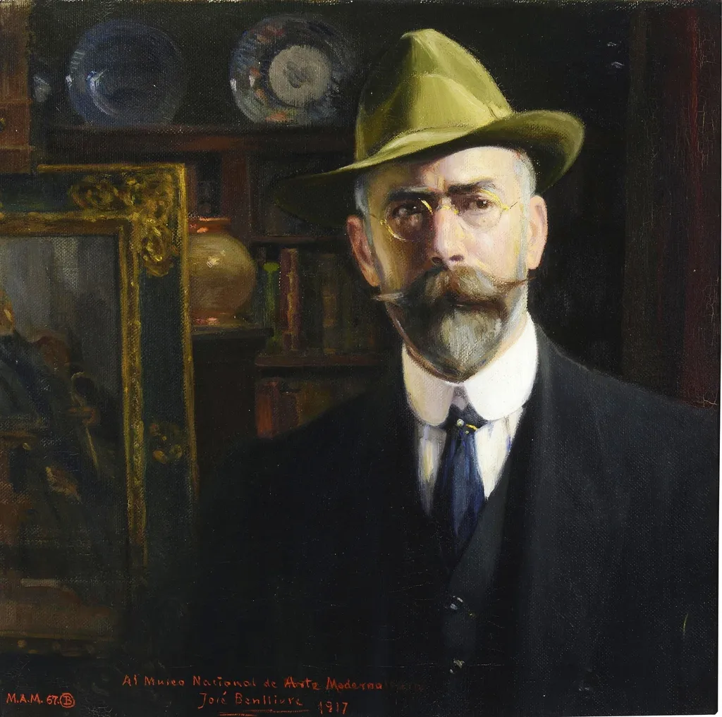 Self-portrait, by José Benlliure y Gil, oil, 1917