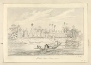 Ghaut near Barrackpoor, by Robert Captain Smith, 1830