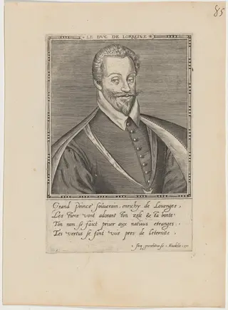 Charles, Duc de Lorraine, by Jacques Granthomme, ink, 1590