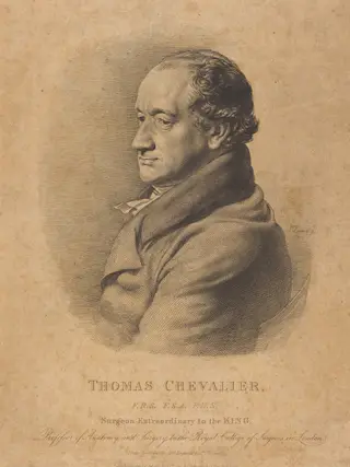 Thomas Chevalier, by John Linnell, ink, 1825