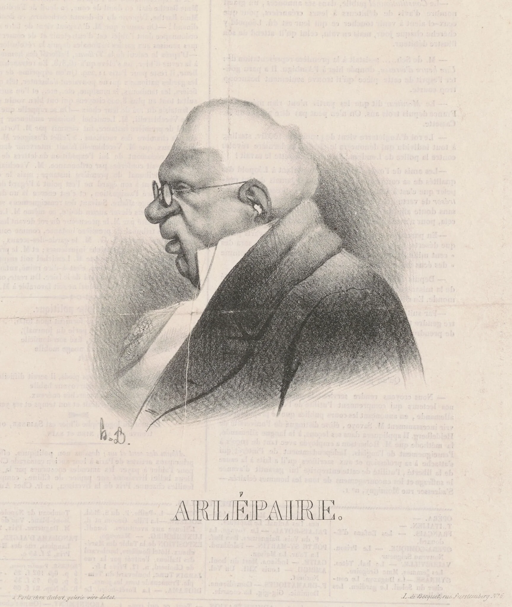 Harlé Père, en buste, detail