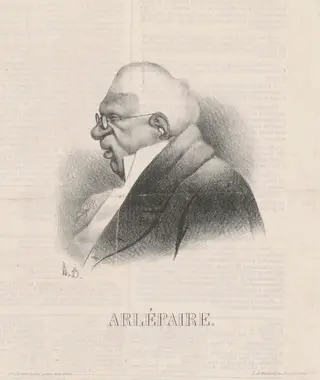 Harlé Père, en buste, by Honoré Daumier, ink, 1833