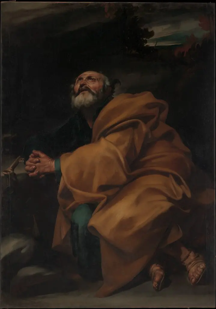 The Tears of Saint Peter, by Jusepe de Ribera, oil, 1612