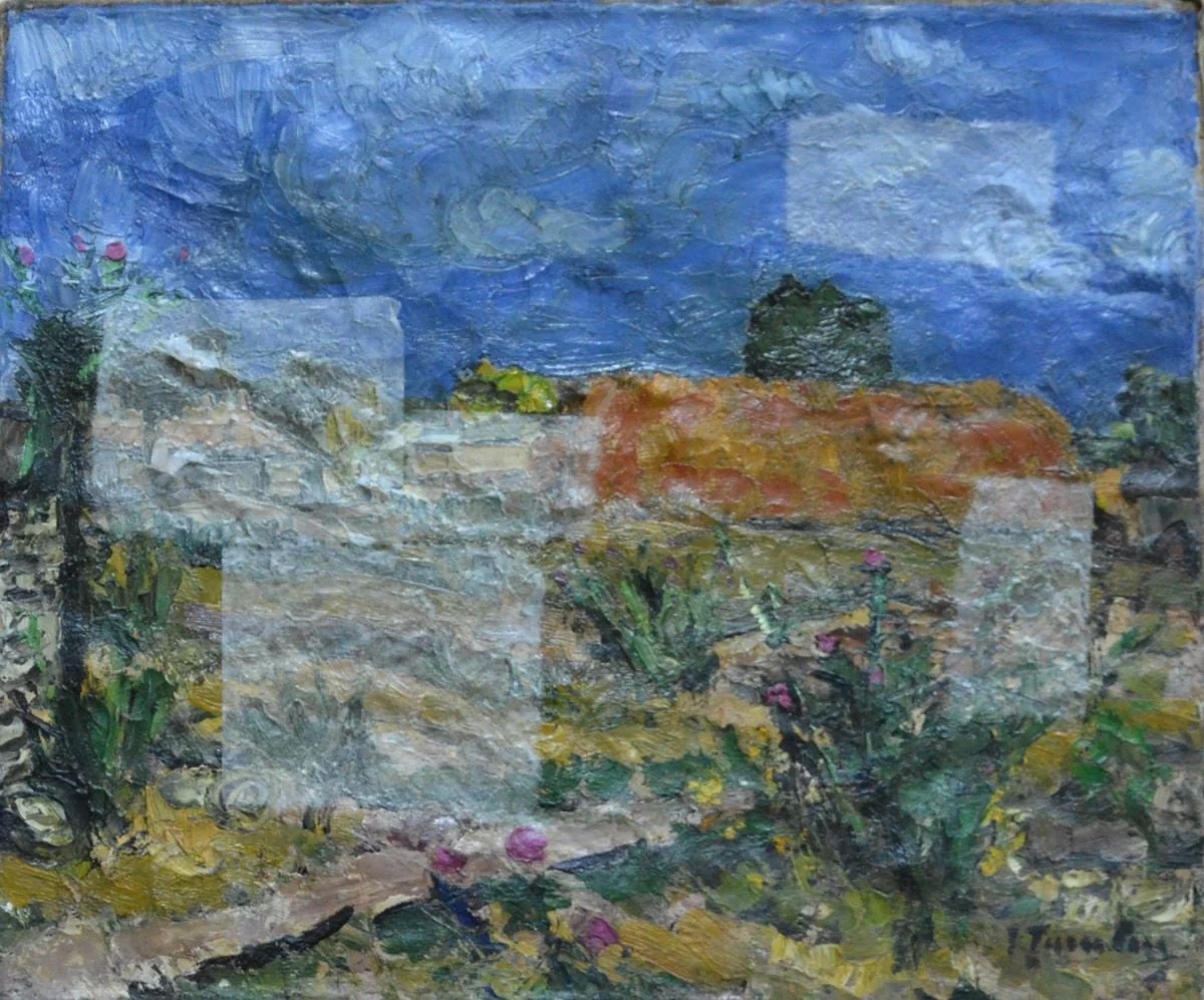 Peisaj (Șura de fân), detail