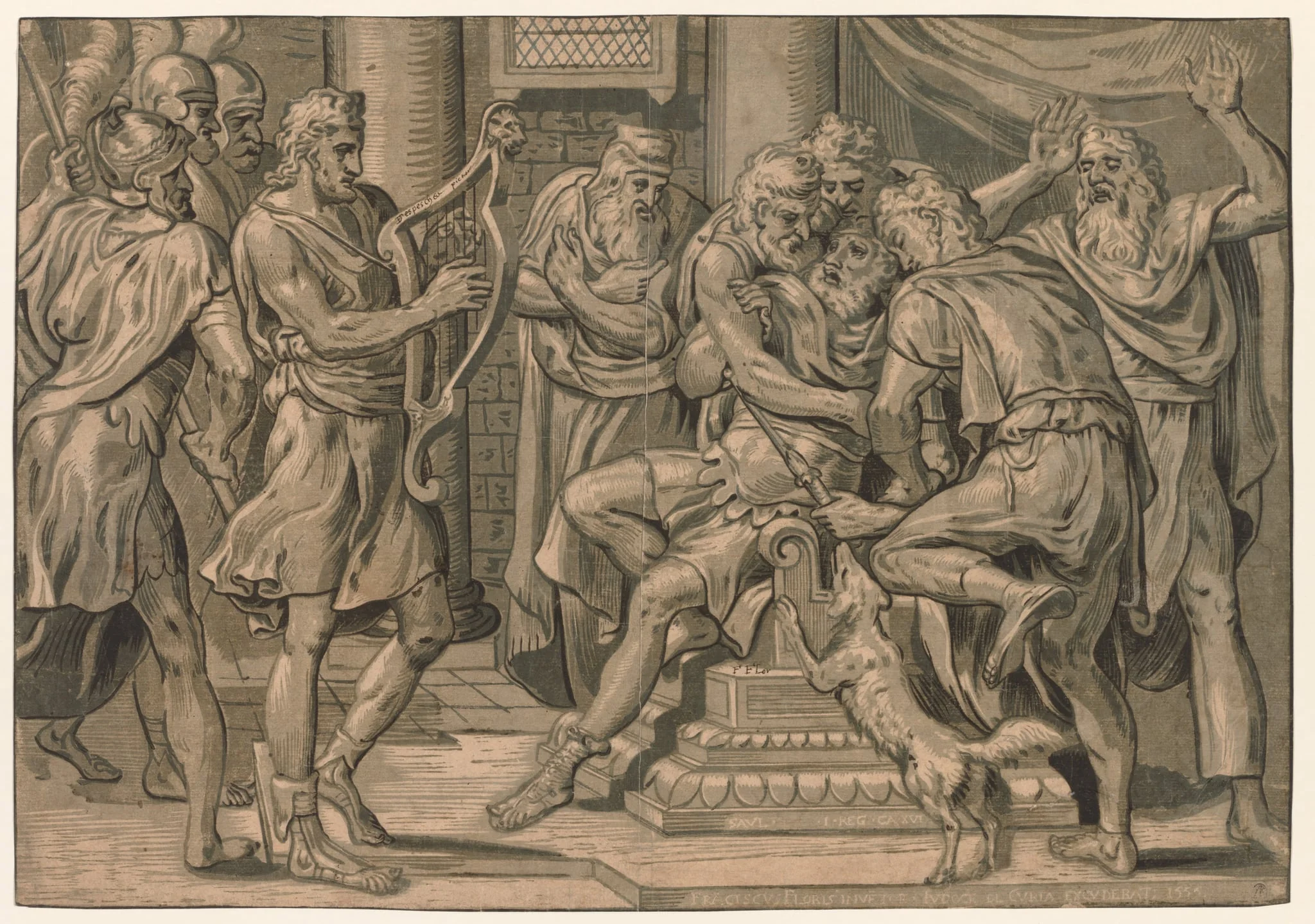 David Playing the Harp before Saul, detail