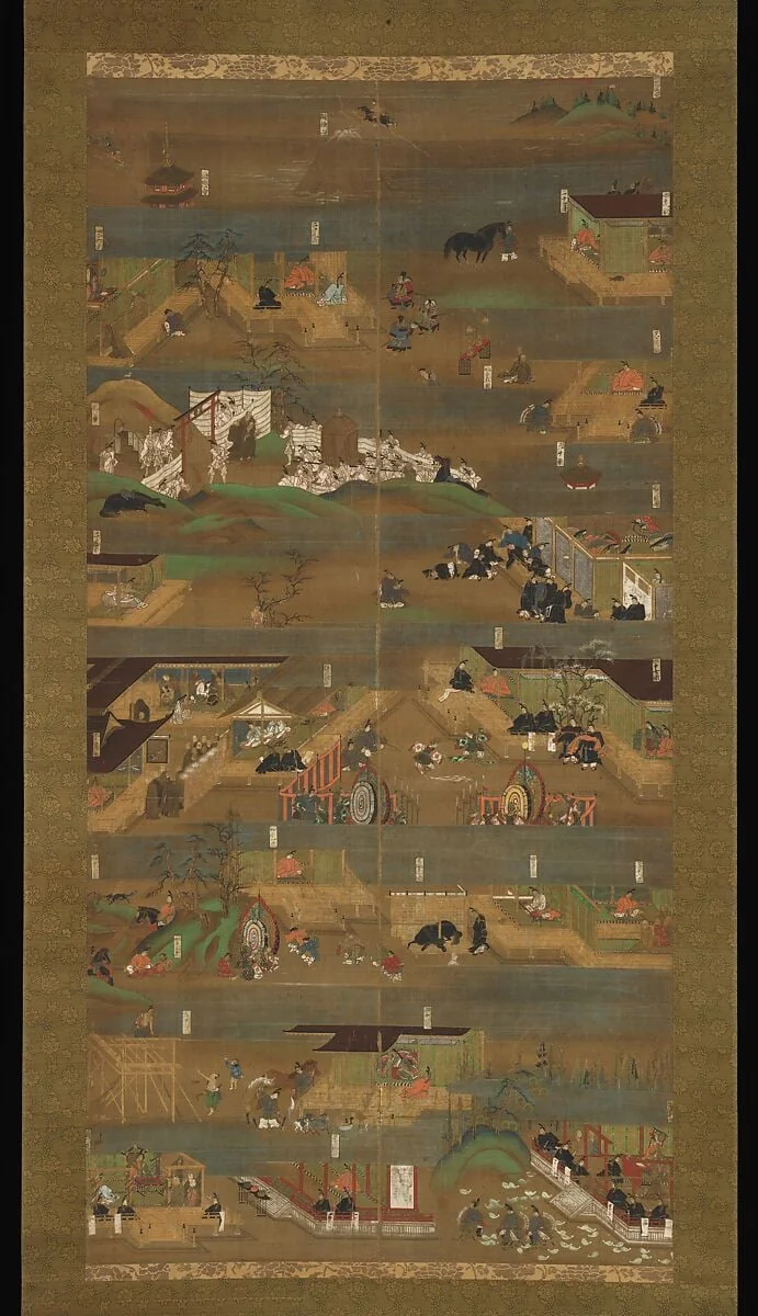 聖徳太子絵伝図|Illustrated Biography of Prince Shōtoku (Shōtoku Taishi e-den), detail