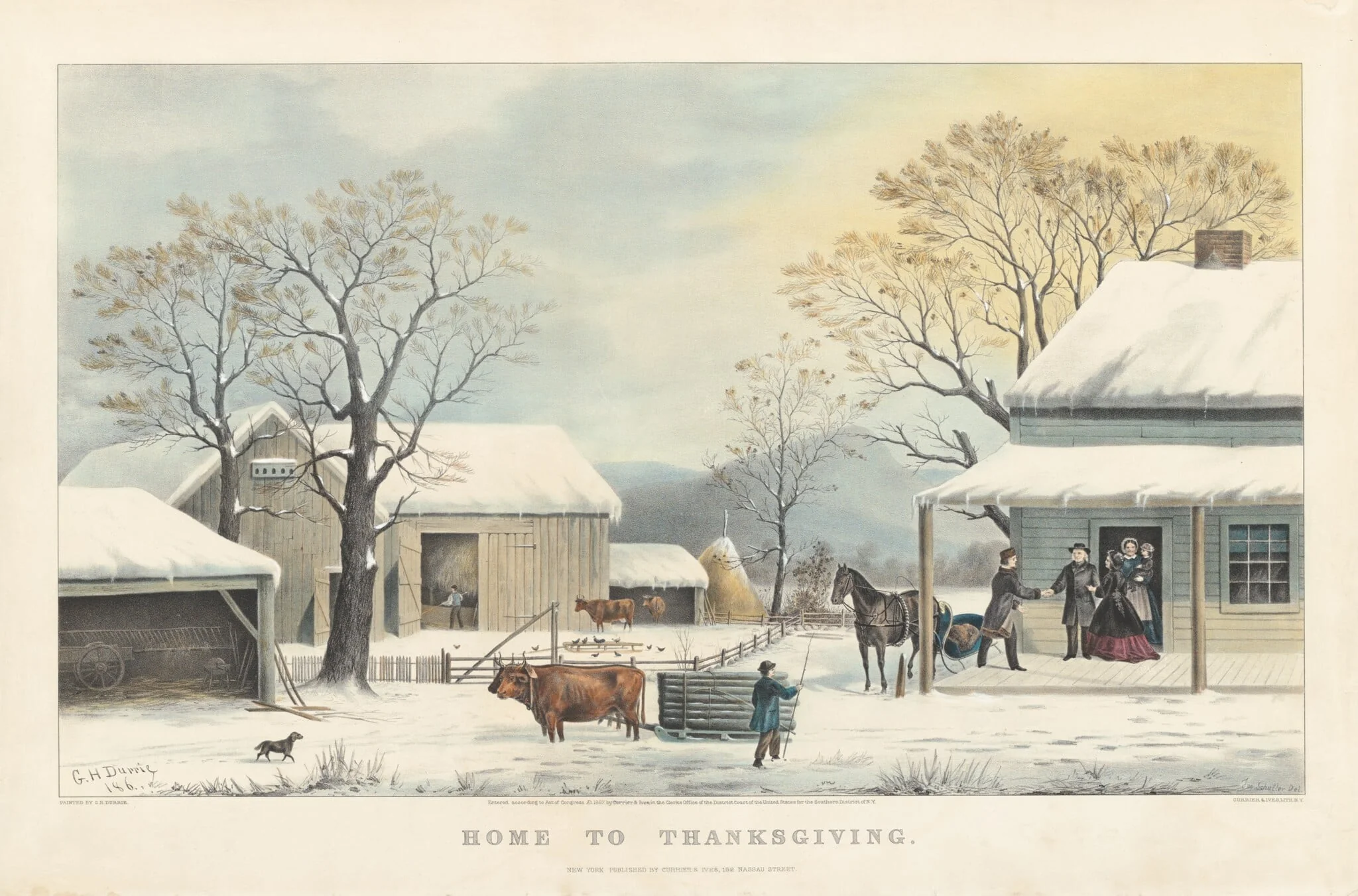 Home to Thanksgiving, detail