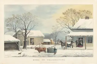 Home to Thanksgiving, by John Schutler, ink, 1867