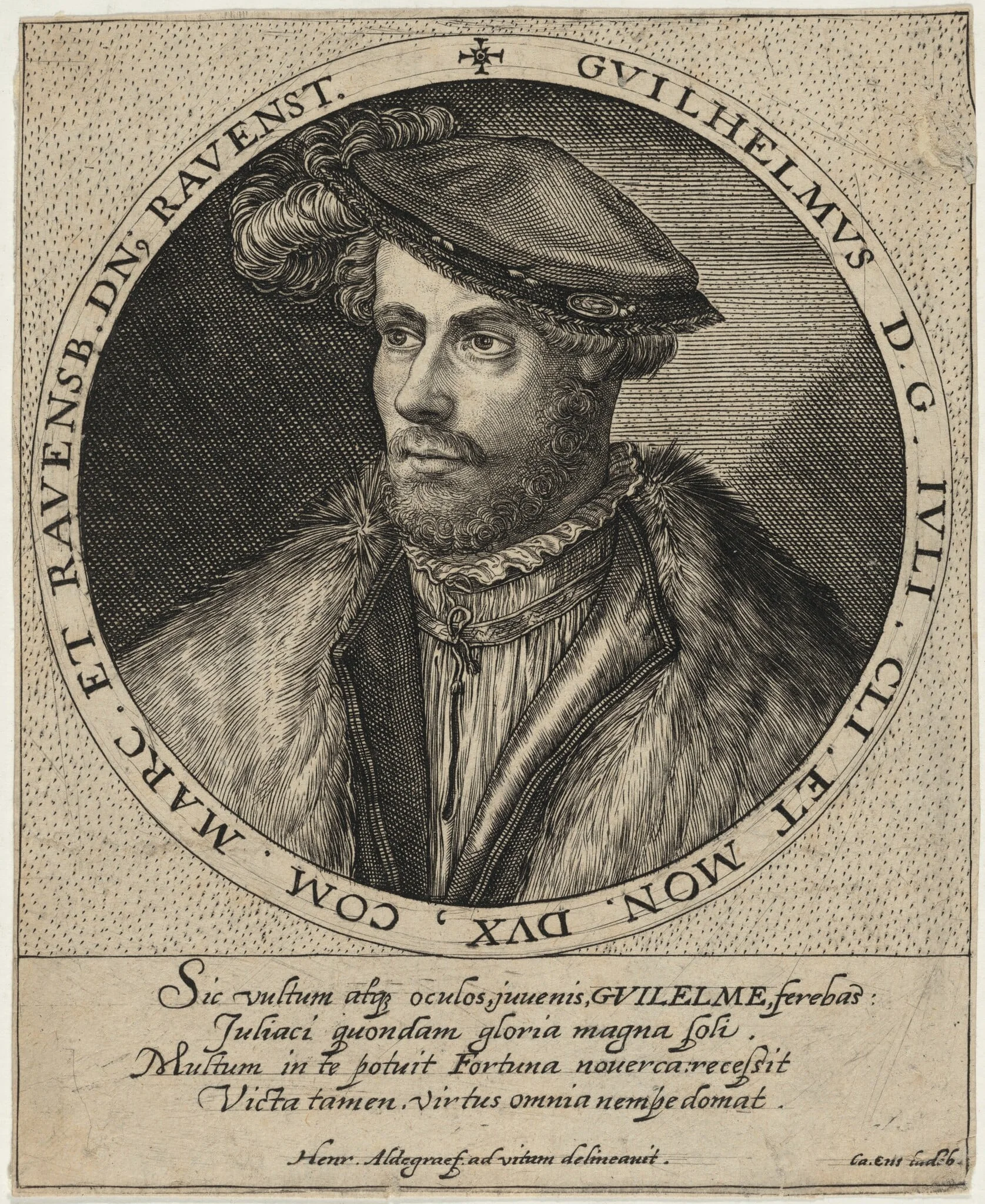 William V, Duke of Julich and Cleves, detail