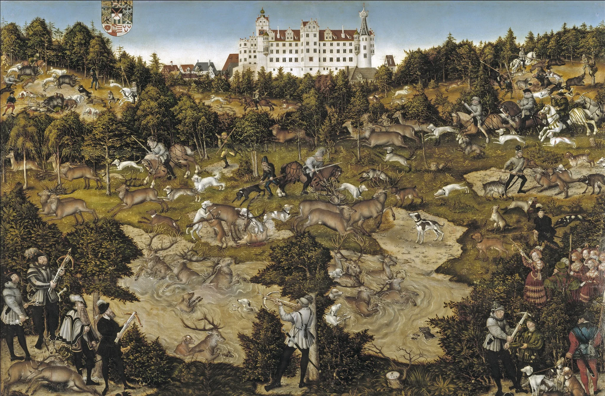 Hunt at the Castle of Torgau in honour of Charles V, detail