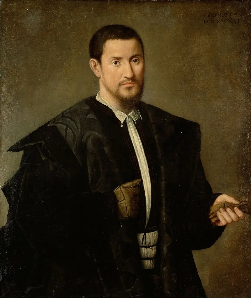 Bildnis eines barhäuptigen Mannes, by Bernardino Licinio, unspecified, 1532