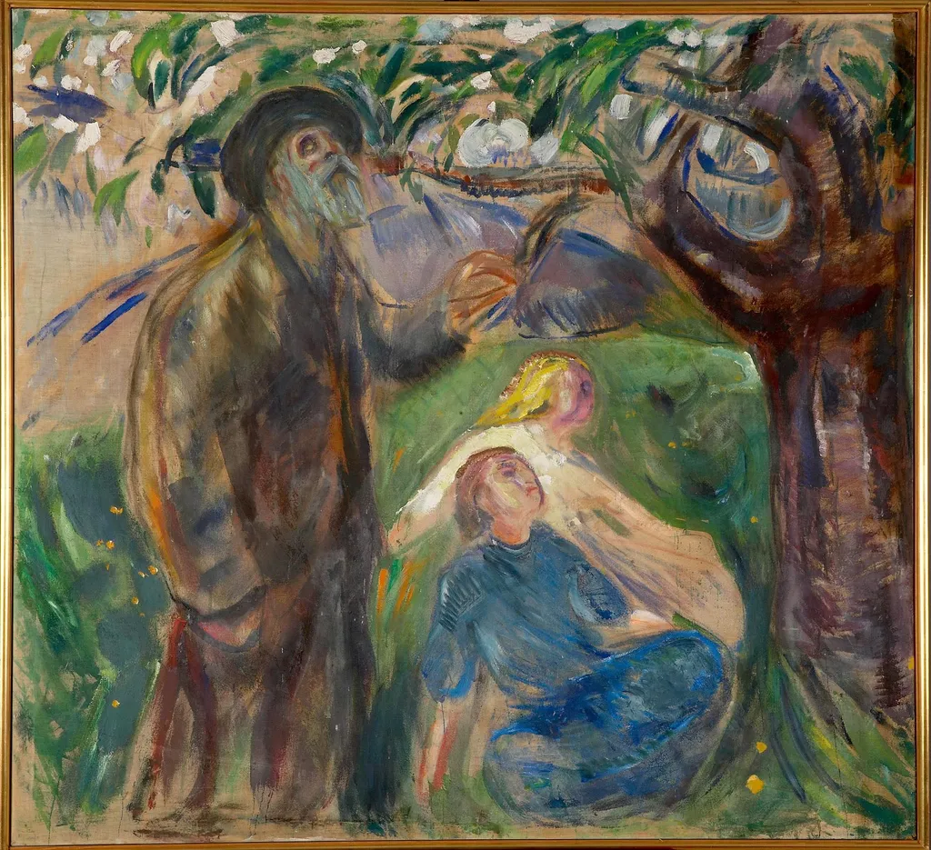 Life: Left Part, by Edvard Munch, tempera, 1910