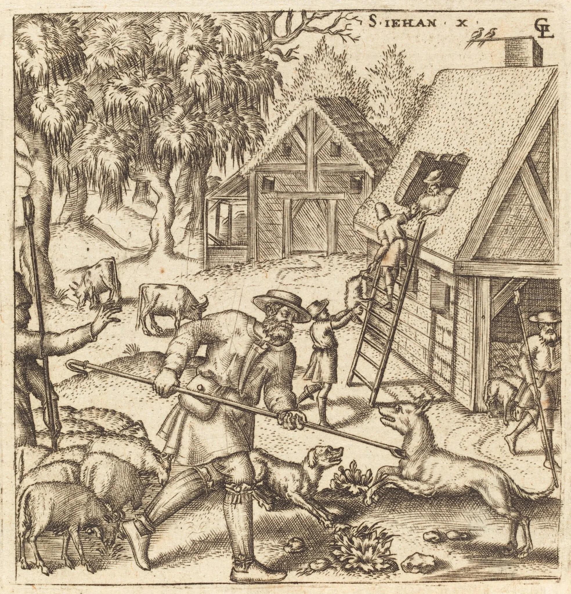 The Parable of the Good Shepherd, detail