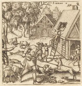The Parable of the Good Shepherd, by Léonard Gaultier, ink, 1578