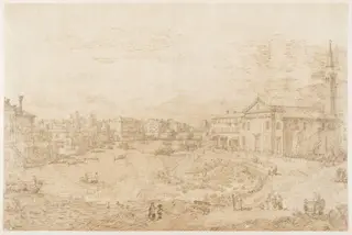 View of Dolo, by Canaletto, 1720