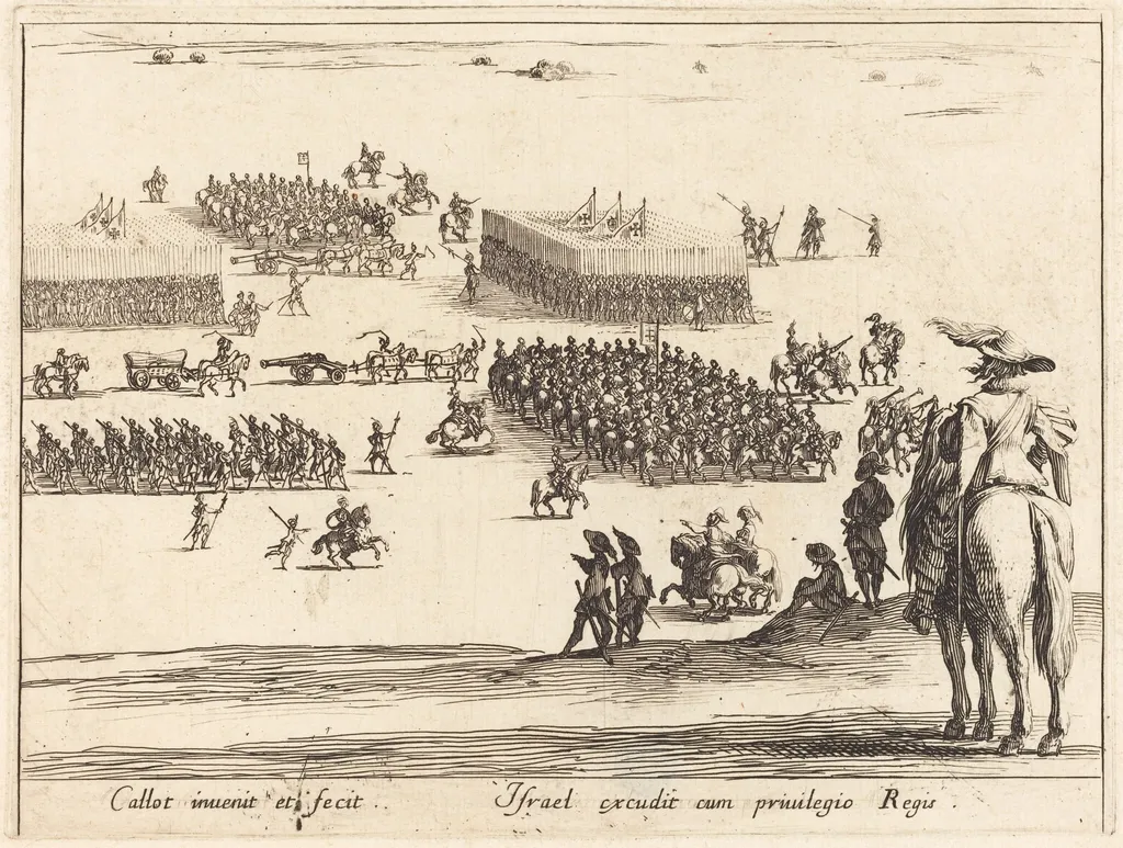 The Review, by Jacques Callot, ink, 1628