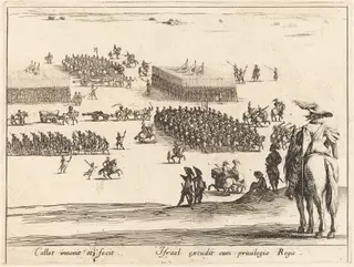 The Review, by Jacques Callot, ink, 1628