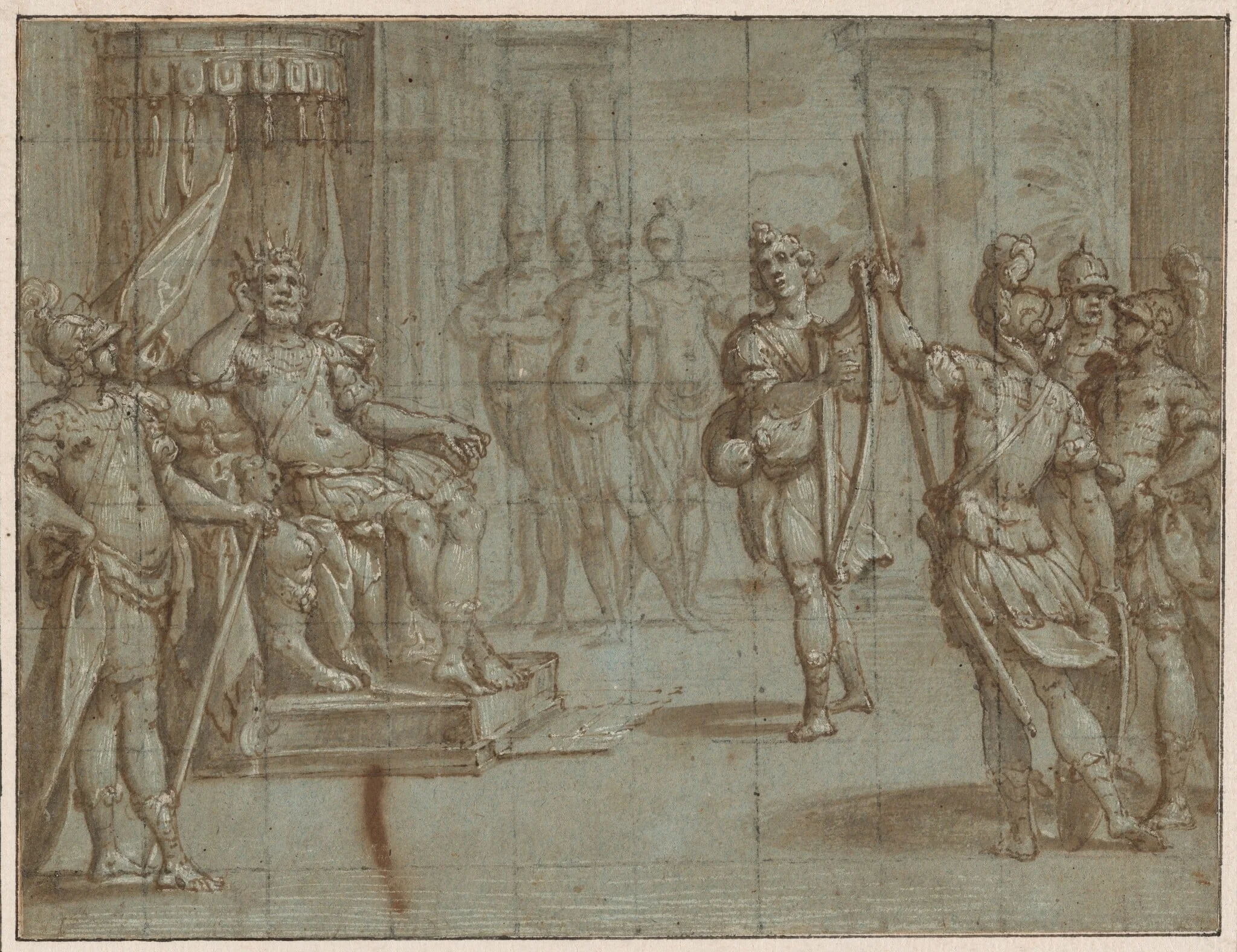 David Playing the Harp Before Saul, detail