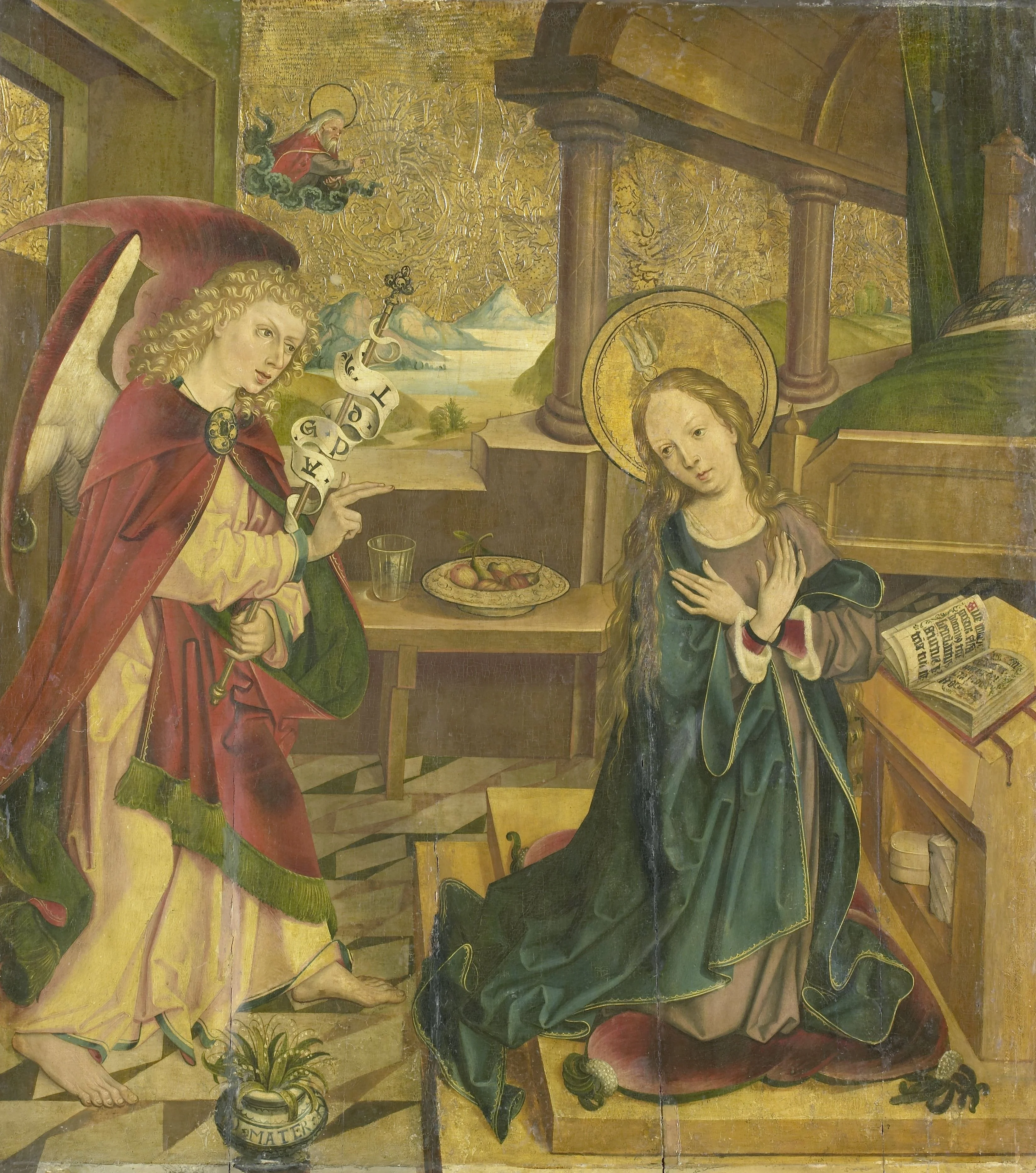 Annunciation to the Virgin, detail