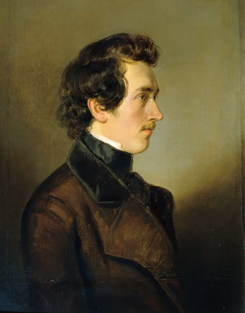 The painter Leopold Brunner the Younger, by Georg Decker, oil, 1845