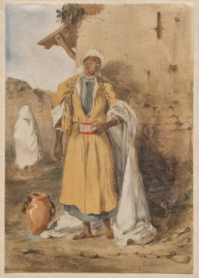 A Young Black Woman Fetching Water, detail