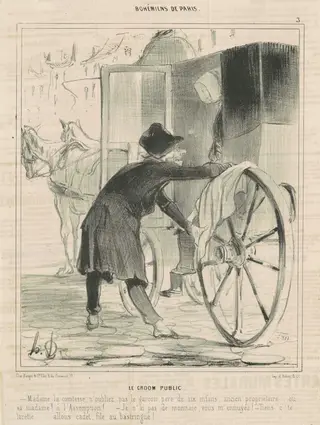 Le groom public, by Honoré Daumier, ink, 1841
