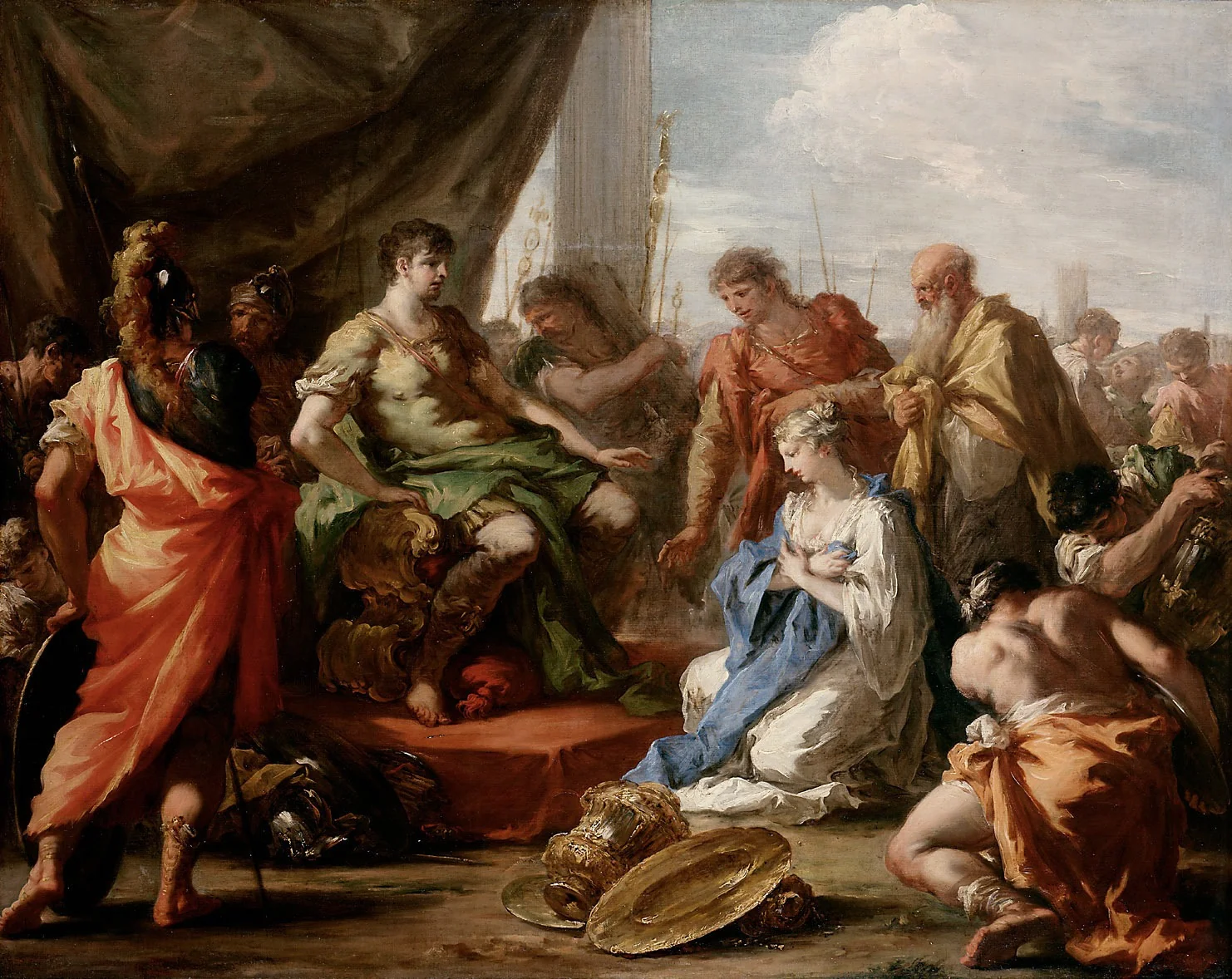 Enthaltsamkeit des Scipio, detail