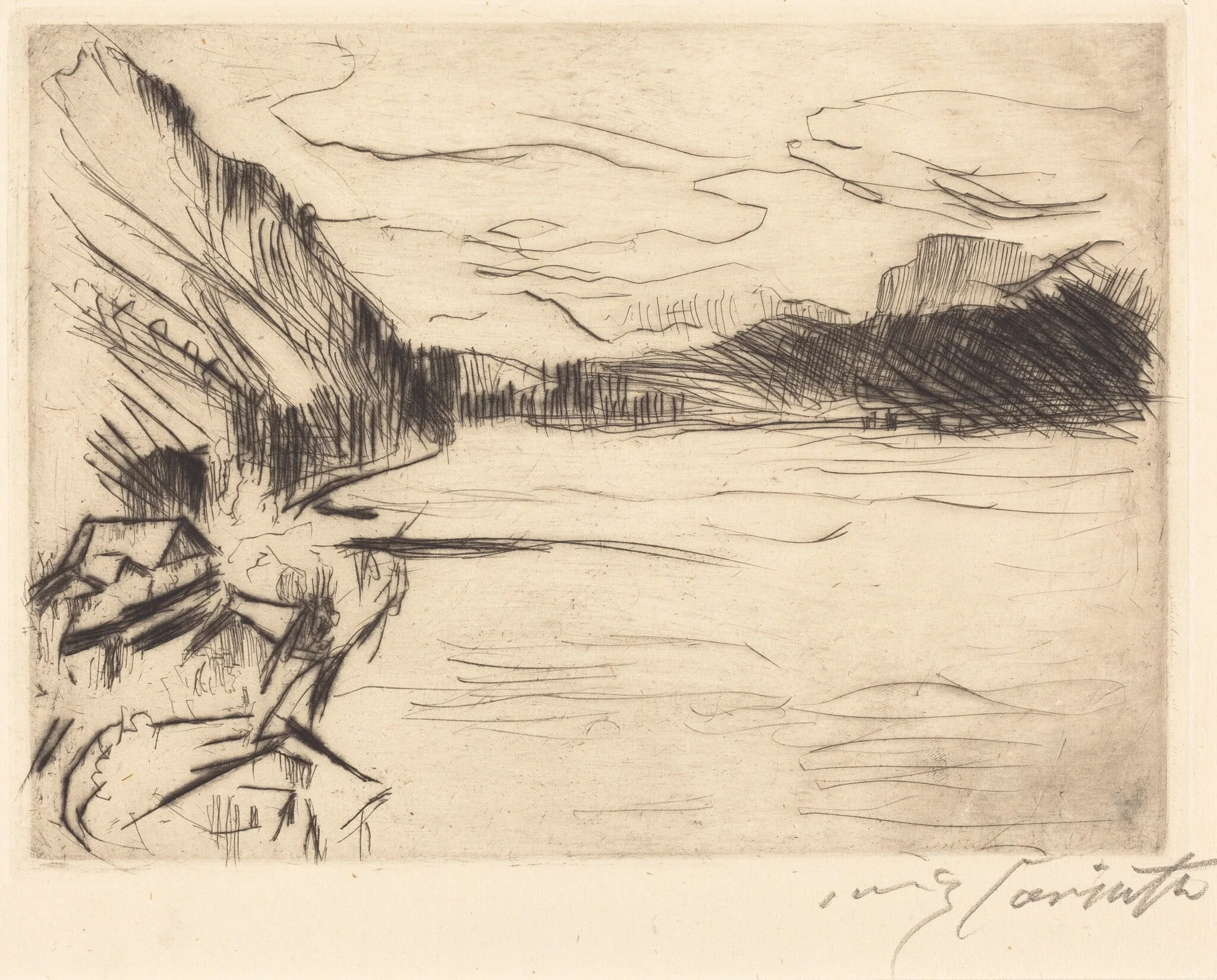 Am Walchensee (On Walchen Lake), detail