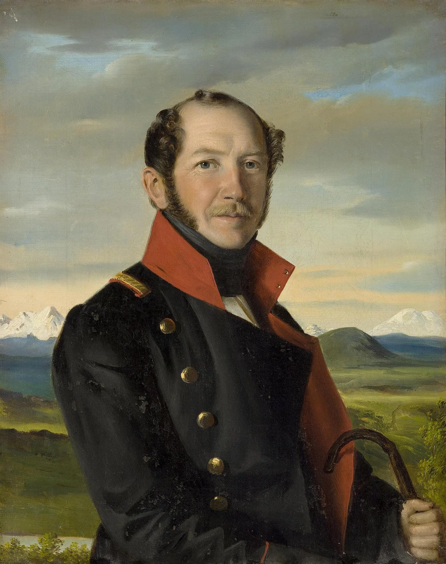 Portrait of the Decembrist N.I. Lorer, detail