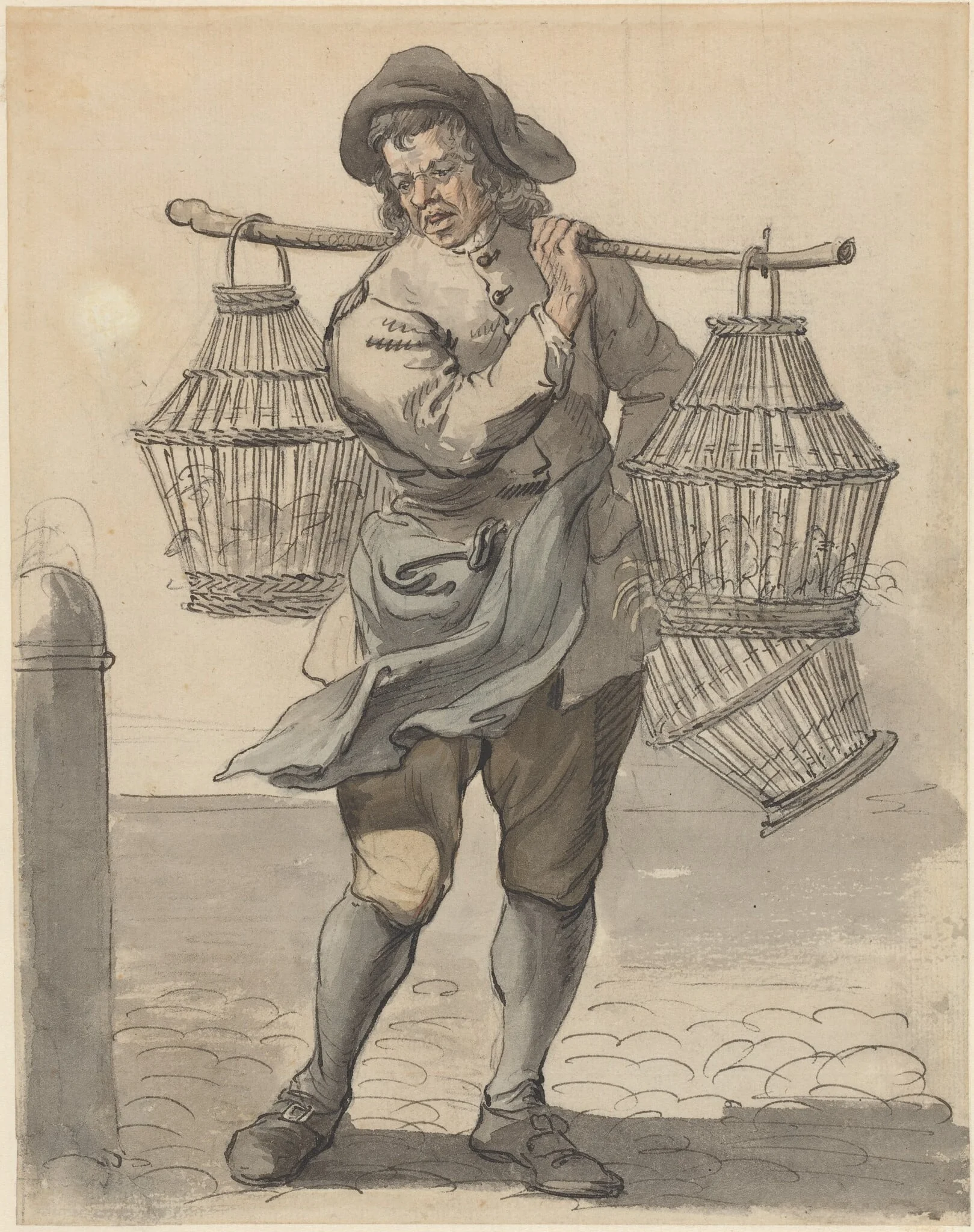 A Poultry Seller, detail