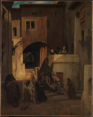 The Good Samaritan, by Alexandre Gabriel Decamps, oil, 1853