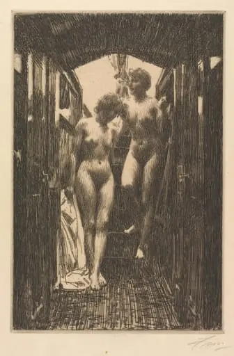 Cabin, by Anders Zorn, 1917