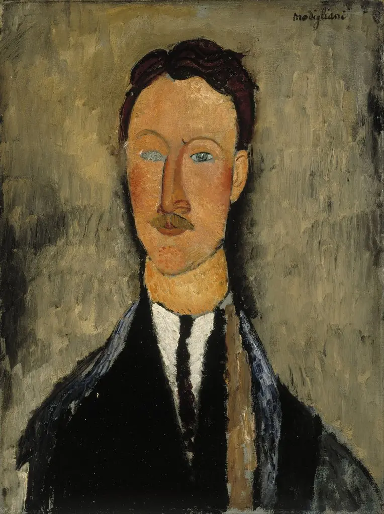 Portrait of the Artist Léopold Survage, by Amedeo Modigliani, oil, 1918