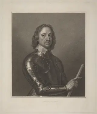 Oliver Cromwell, by Francesco Bartolozzi, ink, 1802
