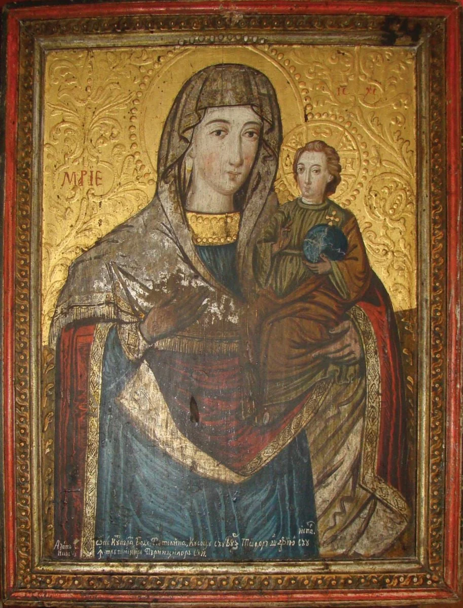 Maica Domnului cu Pruncul, detail