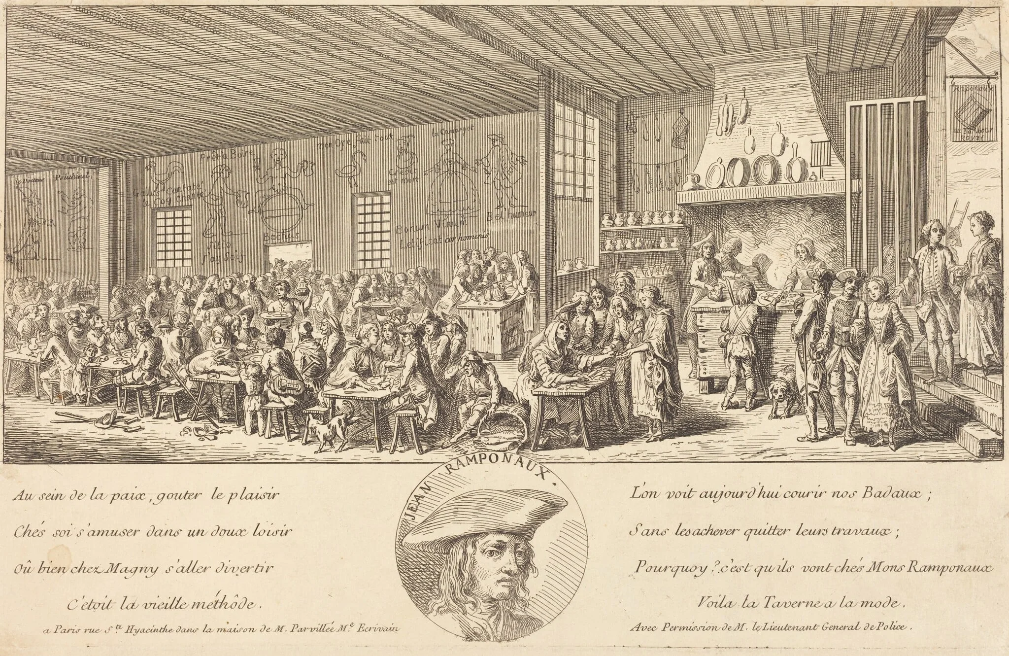 Cabaret of Ramponaux, detail