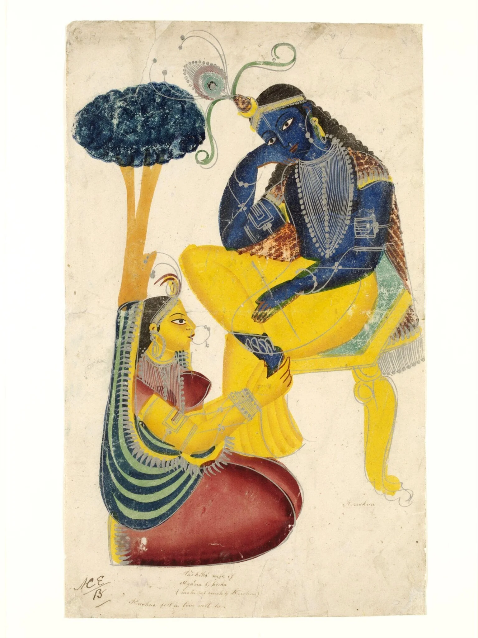 Radha and Krishna, detail
