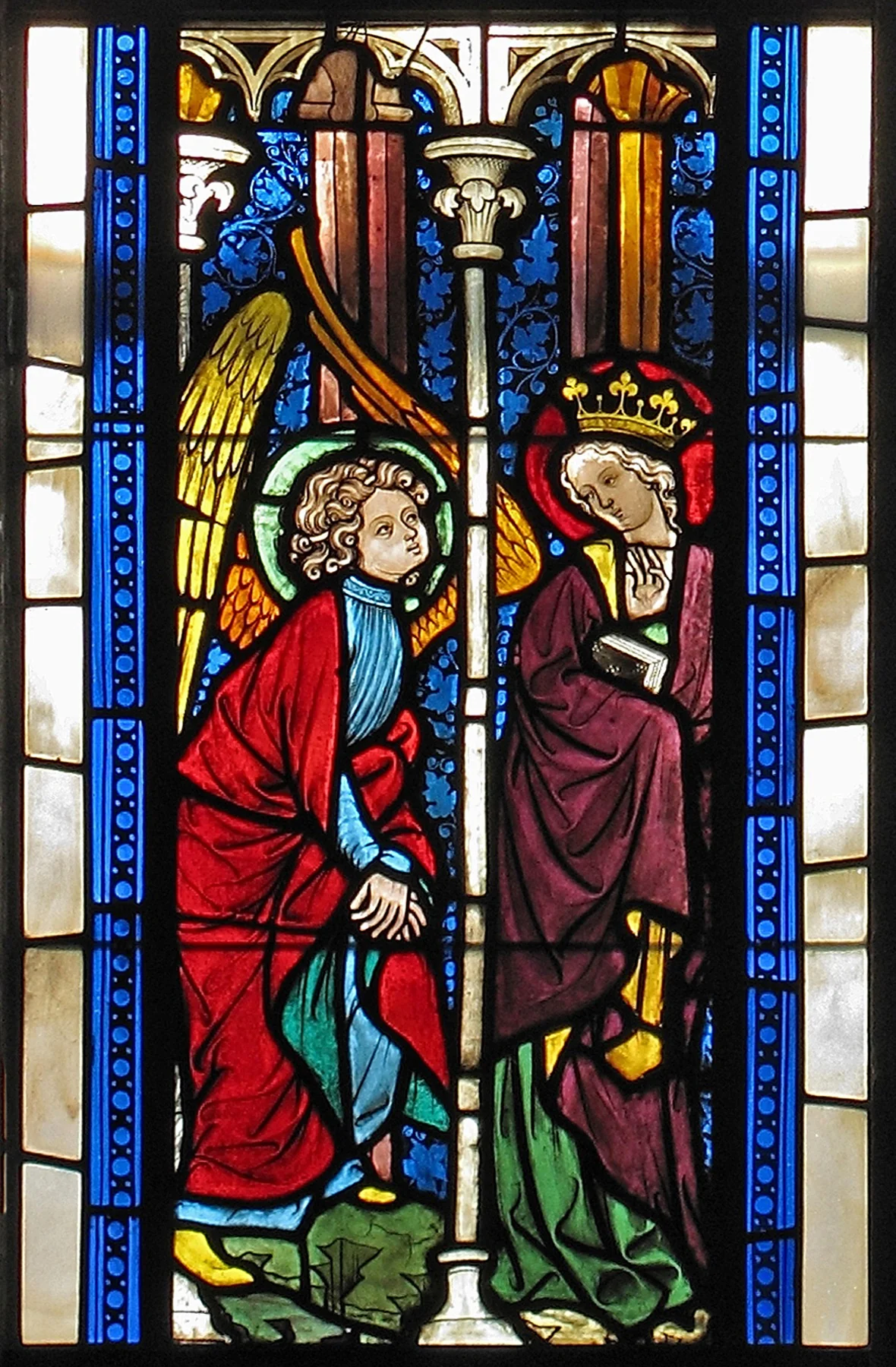 Panel with the Annunciation, detail