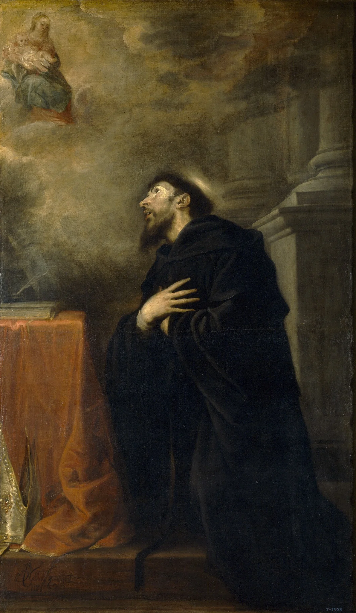 Visión de San Agustín, detail