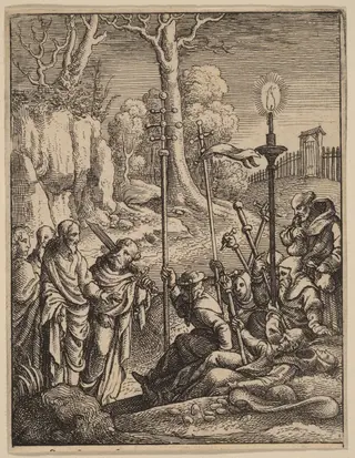 Jesus Confronting His Detractors, by Wenceslaus Hollar, ink, 1642