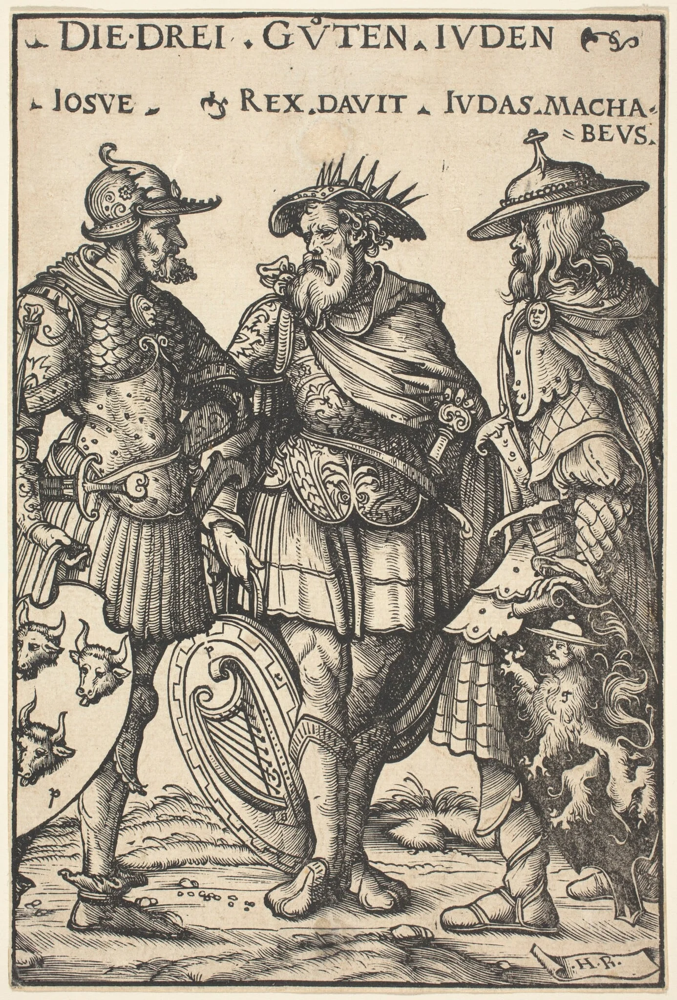 Joshua, David and Judas Maccabaeus, detail